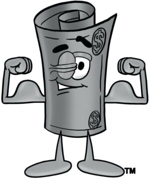 Finance Clipart A Cartoon Character With Arms And Legs Showing His Muscles