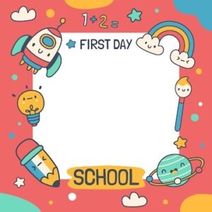 first-day-of-school-clipart-a-colorful-frame-with-school-supplies-and-white-board