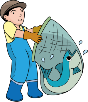 fisherman-clipart-a-man-is-cleaning-fish-with-sponge