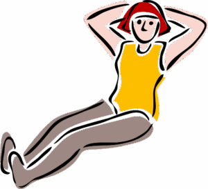 fitness-clipart-a-woman-in-yellow-shirt-and-gray-pants