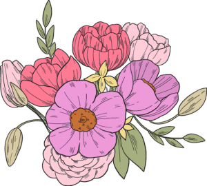 flower-bouquet-clipart-a-bouquet-of-flowers-on-black-background