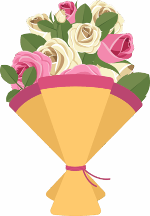 flower-bouquet-clipart-a-bouquet-of-roses-in-yellow-vase