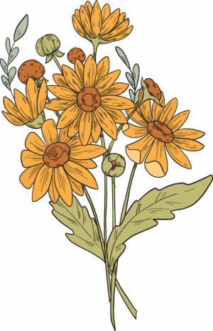 flower-bouquet-clipart-a-bunch-of-flowers-on-black-background