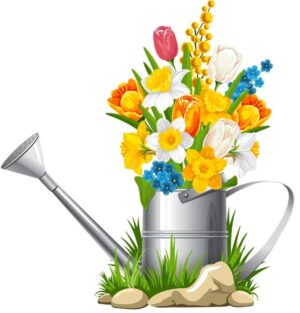 flower-bouquet-clipart-a-watering-with-flowers-and-shovel