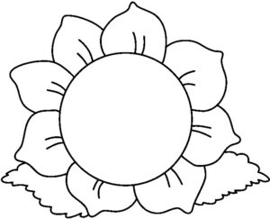 flowers-clipart-black-and-white-a-flower-with-leaves-and-petals