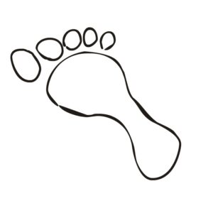foot-clipart-a-black-and-white-drawing-of-paw