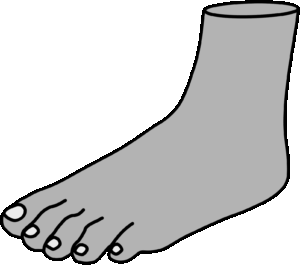 foot-clipart-a-black-and-white-foot-with-nail