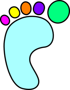 foot-clipart-a-foot-with-colored-dots-on-it