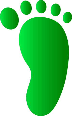 footprint-clipart-a-green-footprint-with-three-small-dots