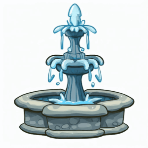 fountain-clipart-a-fountain-with-water-dripping-from-it