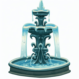 fountain-clipart-a-fountain-with-water-flowing-down-it