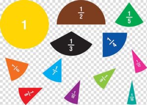 fractions-clipart-a-set-of-colorful-numbers-and-arrows-with-white-background