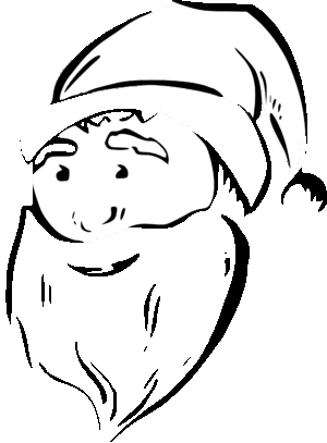 free-christmas-clipart-black-and-white-a-black-and-white-drawing-of-man-s-face