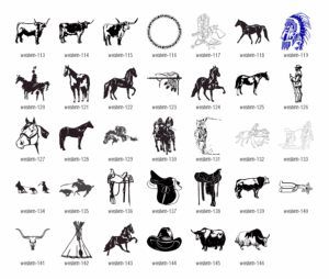 free-clipart-library-a-set-of-horse-and-rider-silhouettes