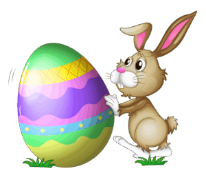 free-easter-clipart-a-rabbit-is-painting-an-easter-egg