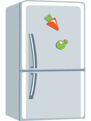 fridge-clipart-a-refrigerator-with-carrot-sticking-out-of-it