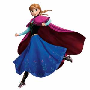 frozen-clipart-a-young-girl-in-blue-dress-and-pink-cape