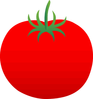 fruits-and-vegetables-clipart-a-tomato-on-black-background