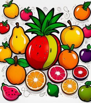 fruits-clipart-a-bunch-of-fruit-with-smile-on-it