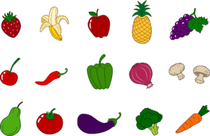 fruits-clipart-a-bunch-of-fruits-and-vegetables-on-black-background