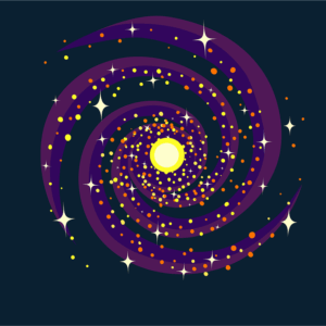 galaxy-clipart-a-spiral-with-stars-and-sun-in-the-middle
