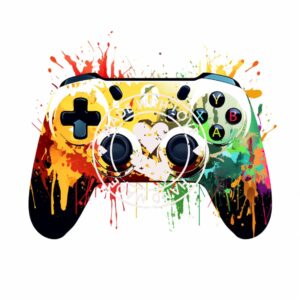 Game Controller Clipart A Colorful Xbox Controller
