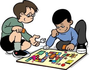 games-clipart-a-boy-and-girl-playing-with-board-game