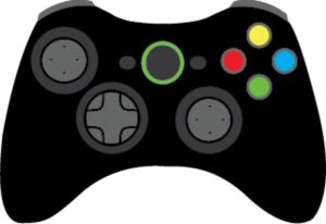 gaming-clipart-a-black-controller-with-four-buttons