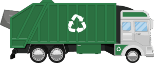 garbage-truck-clipart-a-green-garbage-truck-with-recal
