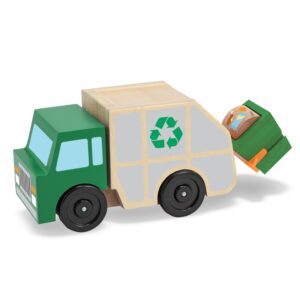 Garbage Truck Clipart A Wooden Toy Truck With Recycling Bin