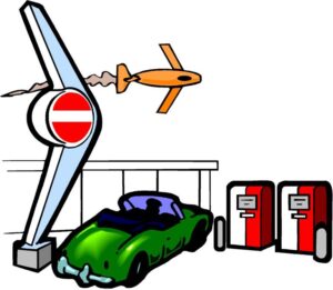 gas-station-clipart-a-car-is-parked-in-front-of-sign