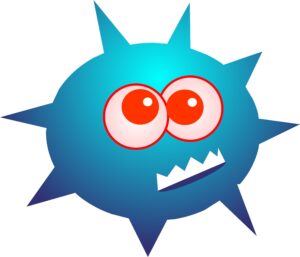 germ-clipart-a-blue-and-red-star-with-two-eyes