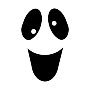ghost-face-clipart-a-black-and-white-image-of-smiling-face