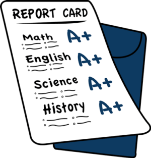 good-grades-clipart-a-paper-with-the-words-report-and