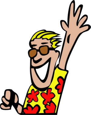 goodbye-clipart-a-cartoon-man-with-yellow-shirt-and-sunglasses
