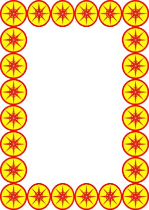 google-clipart-a-red-and-yellow-frame-with-star-pattern