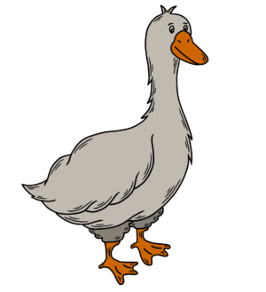 goose-clipart-a-duck-with-orange-feet-and-black-background