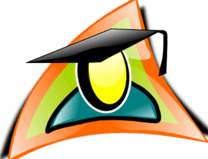 graduate-clipart-a-colorful-eye-with-graduation-cap-on-it