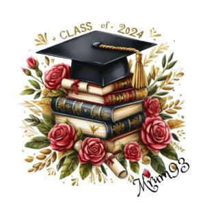 graduation-cap-2024-clipart-a-graduation-cap-with-books-and-roses