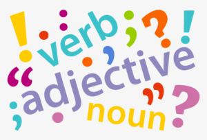 grammar-clipart-a-colorful-text-that-says-verb-adjective