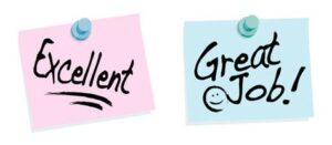 great-job-clipart-a-group-of-sticky-notes-with-the-words-great-job-written-on-them