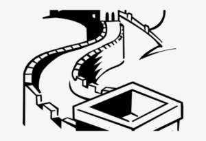 great-wall-of-china-clipart-a-black-and-white-image-of-road-with-horse