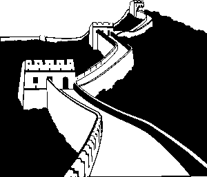 great-wall-of-china-clipart-a-black-background-with-white-and-red-flower