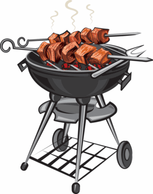 grill-clipart-a-barbecue-grill-with-meat-on-it