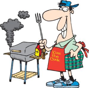 grill-clipart-a-man-grilling-barbecue-with-spat