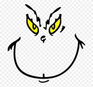 grinch-face-clipart-a-black-and-white-cat-face-with-yellow-eyes