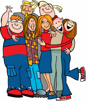 Group Clipart A Group Of People Hugging And Smiling