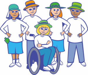 group-clipart-a-group-of-people-in-wheelchair