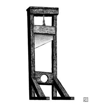 guillotine-clipart-a-black-and-white-drawing-of-window