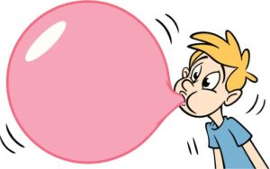 gum-clipart-a-cartoon-boy-blowing-bubble
